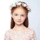 Aukmla Wedding Bridal Flower Crown Floral Headpiece Flower Girl Headband Garland Halo for Women and Girls (White) Aukmla