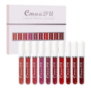 evpct 10Pcs Waterproof Liquid Matte Matt Lipsticks Set Matt Liquid,CmaaDU Dark Red 24 Hour Long Lasting Matte Lipstick Lip Stain Gloss Makeup Sets for Women Lippies labiales matte larga duracion 24 15 evpct
