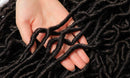 Nu Faux Locs Crochet Hair 18 Inch Soft Locs Crochet Braids Curly Wavy Goddess Locs Pre-loop Crochet Braids 100% Natural African Roots Synthetic Fiber Faux Locs (18inch(1 pack), 4