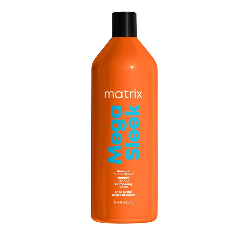 Matrix Mega Sleek Shampoo | Smoothing, Anti-Frizz, Detangling | For Dry, Damaged & Frizzy Hair | Salon Professional Shampoo | With Shea Butter | Vegan Infinity Warehouse