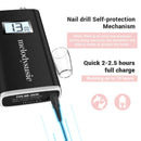 MelodySusie Professional Rechargeable 30000 rpm Nail Drill, Portable Electric E File Scamander, Acrylic Gel Grinder Tools with 6 Bits and Sanding Bands for Manicure Pedicure Shape Carve Polish (Black) MelodySusie