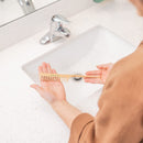 GranNaturals Wide Tooth Wooden Rat Tail Comb - Hair Tool for Teasing Strands & Post Styling - Peach Rattail Wood Pick Handle for Sectioning & Parting - Perfect for Professional & Personal Use GranNaturals