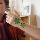 WIRESTER Temporary Tattoo Stickers for Girls Boys Kids Adults, Fake Tattoos on Face Hand Neck Wrist Party Favor Body Art, Tattoo Sheet 6 x 7.87 inch - Turtle Designs (Blue, Pink, Purple, Green, Black) WIRESTER