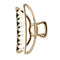 Kitsch Hair Clips, Metal Hair Claw Clips, Hair Accessories for Women, Large Hair Clip, Hair Clutch, 3 Inches Wide (Open Shape Claw Clip, Gold) Kitsch