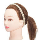 Braid Headband For Women Chunky Braided Hair Band Plaited Headband Plaited Braids Braided Headband Elastic Stretch (Small, Sandy Blonde Mix Bleach Blonde) S-noilite