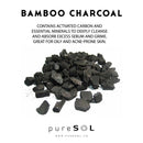 Pure SOL. Konjac Body Sponge - Activated Charcoal - Body Sponge, 100% Natural Sponge, Eco-Friendly - Gentle Exfoliating Sponge, Deep Cleansing, Improved Skin Texture, Stocking Stuffer pureSOL