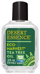 Desert Essence Eco-Harvest Tea Tree Oil - .5 Fl Ounce - Therapeutic Pedicure - Helps Eliminate Dead Skin Cells - For Glowing, Softer Skin - Hair Care - Household Cleansing - Antiseptic - Skin Care Desert Essence