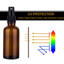 2oz Amber Glass Spray Bottles for Essential Oils, Small Empty Spray Bottle, Fine Mist Spray, Set of 3 hmaimas