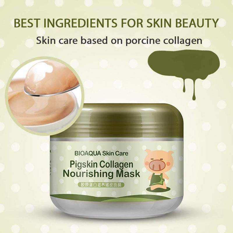 BIOAQUA Pigskin Bubble Clay Piggy Mask Clear Rejuvenation Skin Deep Plant Extracts Cleanse Nourishment Abundant Foam BIOAQUA