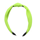Neon Yellow 1 Inch Fabric Turban Knot Headband Motique Accessories