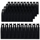 Syleia Pack of 100 Black Hair Ties, Elastic Ribbon, Ponytail Holder, Hand Knotted, Fold-olver Ouchless, Metal Free Syleia