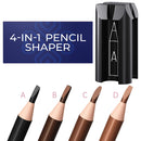 4-in-1 Plastic Duckbill-Shape Eyebrow Pencil Shaper - Eye Makeup Shaping Tool for Waterproof Peel Off Brow Pencils - Compact Cosmetic Shaper for Beginners & Professional Stylia