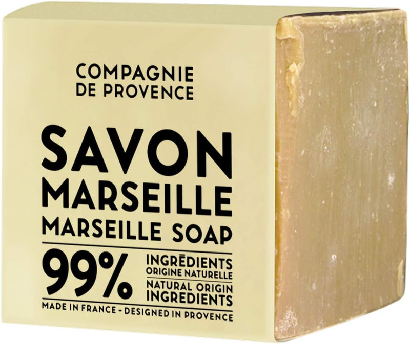 Compagnie de Provence Savon Marseille Olive Soap Cube - 400 grams - Made in France Infinity Warehouse