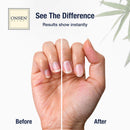 Onsen Secret Complete Nail Reboot Kit w/Cuticle Oil 10ml, Nail File 120/180 Grit Double Sided, A 3-Way Buffer Block & Cuticle Serum-15ml in Action | Super Value Pack Infinity Warehouse