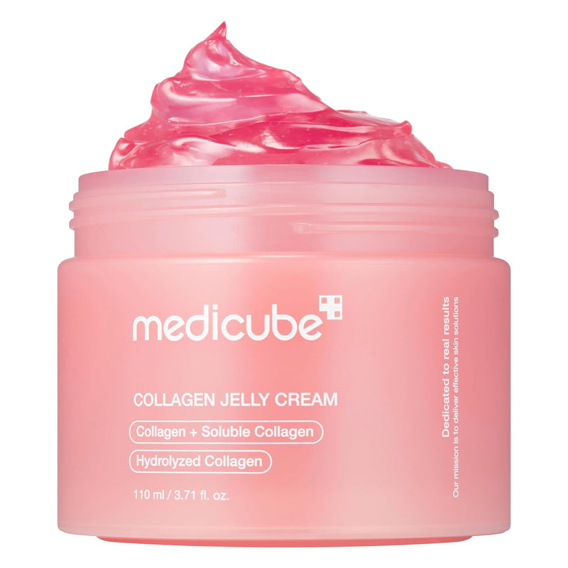 medicube Collagen Jelly Cream- Niacinamide & Freeze-Dried Hydrolyzed Collagen-Boosts skin barrier hydration & gives 24h Glow & Firmer looking skin | No artificial color, Korean skincare (3.71 fl.oz.) Infinity Warehouse