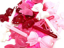 Tara Girls Self Hinge Bow Hair Barrettes 18 Pieces Selection (Pink Mix) Tara