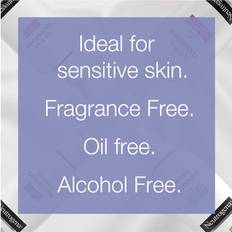 Neutrogena Oil-Free Daily Long Lasting Facial Moisturizer & Neck Cream, 4 fl. Oz With Oil-Free Facial Moisturizer, Sensitive Skin, 4 Fl Oz Neutrogena Store