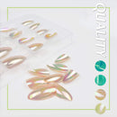 96Pcs Christmas Fake Nails Stiletto Press on Nails Mirror Reflection Medium Length Glue on Nails for Women (No Glue) TMLECE TM
