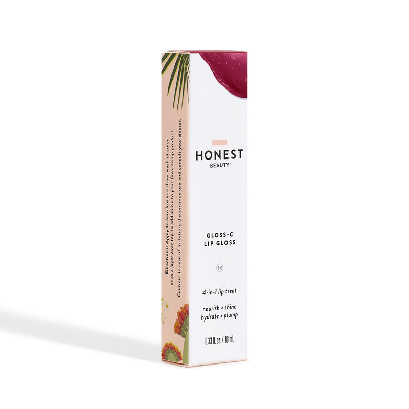 Honest Beauty Gloss-C Lip Gloss, Star Ruby with Coconut Oil + Jojoba Seed Oil| EWG Certified + Dermatologist Tested & Vegan + Cruelty free | 0.33 fl. Oz Honest Beauty