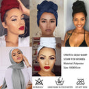 6 Pieces Stretch Head Wrap Hair Scarf Headband Jersey Turban Knit Headwraps Urban Hair Wrap Solid Color Ultra Soft Extra Long Breathable Head Band Tie for Women (Black, Grey,White,Navy, Camel,Red, ) YMHPRIDE Store