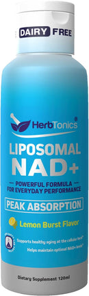 Herbtonics Liposomal NAD+ for Cellular Energy | Supports Healthy Aging, Focus & Metabolism | Liposomal Delivery - Designed for Superior Absorption | 120ML Vegan Liquid Supplement (1 Month Supply) Infinity Warehouse