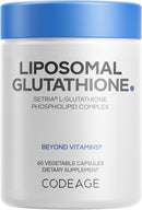 Codeage Liposomal Glutathione Supplement - Pure Reduced Setria L-Glutathione, Liposomal Delivery, Phospholipid Complex - Encapsulated Glutathione Powder Pills - Vegan, Non-GMO - 60 Capsules Infinity Warehouse