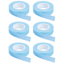 6 Rolls Eyelash Tape, JASSINS Adhesive Fabric Eyelash Tapes, Adhesive Breathable Micropore Fabric Tape for Eyelash Extension Supply,9 m/10 yard Each Roll (Blue) JASSINS