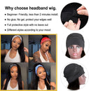 Straight Headband Wig for Women Black 22 Inch Long Straight Headband Wig Premium Synthetic Headband Wig Natural Glueless None Lace Front Wigs with Headbands & Wig Caps( Black) Angels Beauty