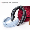 Ebow Yoga Sport Hairband Wide Headbands Knot Turban Headband Hair Band Elastic Hair Accessories for Women and Girls 2 Pcs Set (1Black,1Skyblue) Ebow