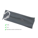 3 Pack Headbands with Buttons, Face Cover Holder, Reduce Ear Pain, Elastic Hair Bands for Women Yoga, Running, Hiking, Cycling(Blue, Black, Grey) CODACE