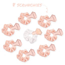xo, Fetti Bachelorette Party Hair Tie - 8 Velvet Scrunchies | Rose Gold Bridal Shower Gift Decorations, Bride Tribe Favor, To Have and To Hold xo, Fetti