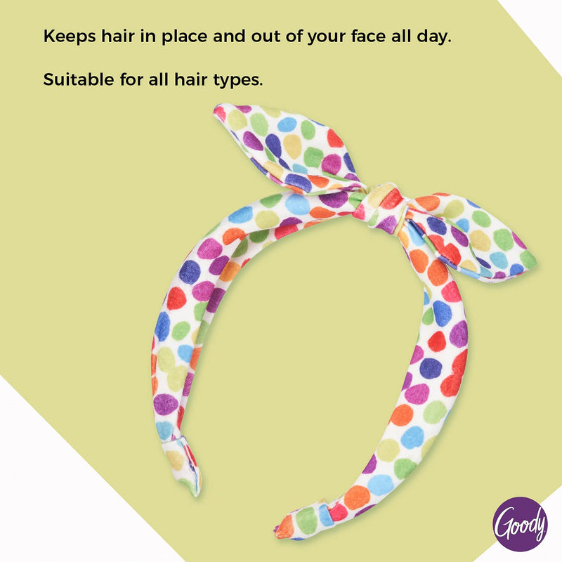 Goody Kids Headband – Rainbow Polka Dot - Comfort Fit for All Day Wear - For All Hair Types - Hair Accessories GOODY