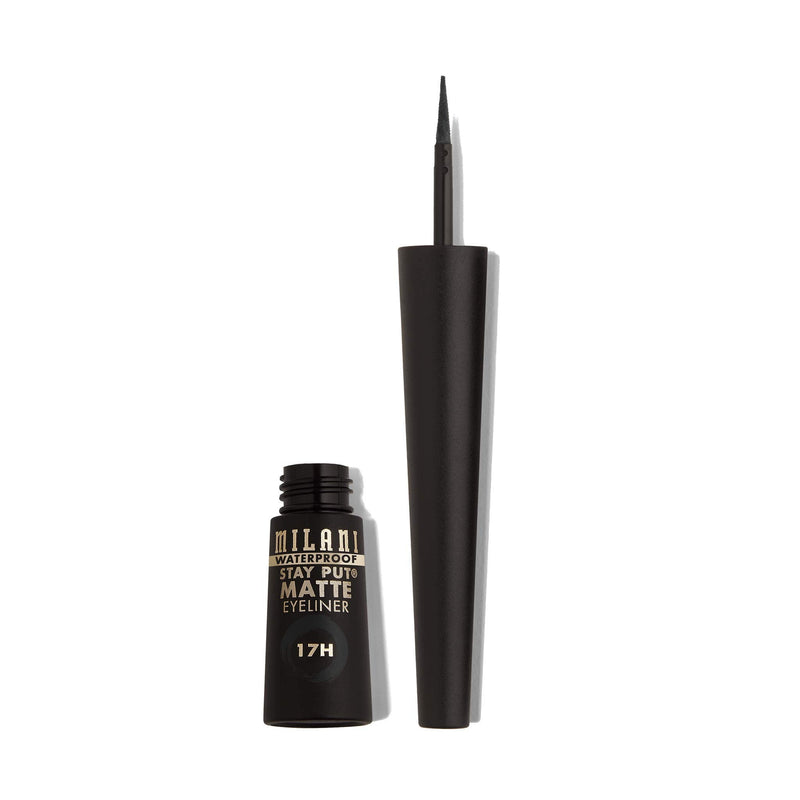 Milani Stay Put Matte Liquid Eyeliner - Waterproof Liquid Eyeliner Pen, Long Lasting & Smudgeproof Makeup Pen Black Milani