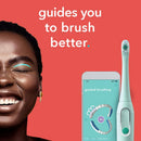 hum by Colgate Smart Battery Toothbrush Kit, Sonic Toothbrush with Travel Case and Replacement Head, Teal Colgate Store