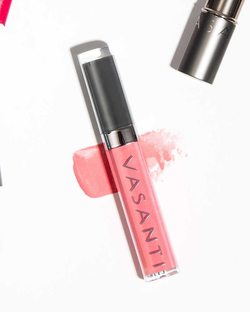 Power Oils Lip Gloss by VASANTI - Full Coverage with Non-Sticky Shine - Infused with Lip Nourishing and Hydrating Power Oils - Paraben Free, Vegan Friendly, Never Tested on Animals Vasanti Cosmetics