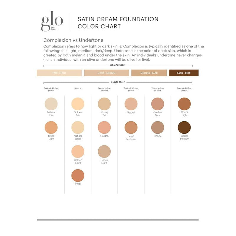 Glo Skin Beauty Satin Cream Foundation Makeup for Face, Natural Fair - Full Coverage, Semi Matte Finish, Conceal Blemishes & Even Skin Tone Infinity Warehouse