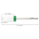 Pana Professional USA Ceramic White Smooth Top LARGE Barrel Bit Nail Drill (Grit: COARSE) 3/32" Shank Size PANA