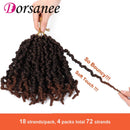 8 Inch 3 Packs Pre-twisted Spring Twist Braids Crochet Hair Short Curly Braids Pretwisted Passion Twists Bomb Twist Bob Pre-looped Synthetic Hair Extensions (8 Inch,T30