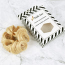 Bella Hair Instant Messy Bun Extension, Real Human Hair Scrunchies for Women Wavy Curly Up-Do Chignon Hairpiece (