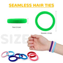 Cotton Hair Ties, IKOCO 50Pcs Seamless Hair Bands Ponytail Holders Thick Hair No Damage Hair Ties for Women IKOCO