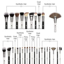 DUcare Makeup Brushes 31Pcs Professional Panda Makeup Brush Set Christmas Gift Premium Synthetic Goat Pony Hair Kabuki Foundation Blending Brush Face Powder Blush Concealers Eye Shadows With Leather Case Organizer DUcare Store