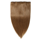Clip in Hair Extensions 100% Human Hair 8 Inch Short Thin Clip on Human Hairpieces Standard Weft One Piece 5 Clips 40g Soft Silky Straight Hair for Women