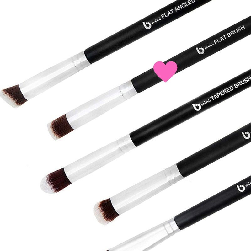 Under Eye Concealer Brush - Beauty Junkees Mini Flat Top Kabuki with Synthetic Bristles for Concealing, Blending, Setting, Buffing with Powder, Liquid, Cream Cosmetics, Vegan Makeup Brushes Beauty Junkees