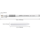 PANA USA 3D Kolinsky Nail Art Brush Silver Metal with Non-Slip Handle Acrylic Nail Art Brush Sculpture Brush (Size