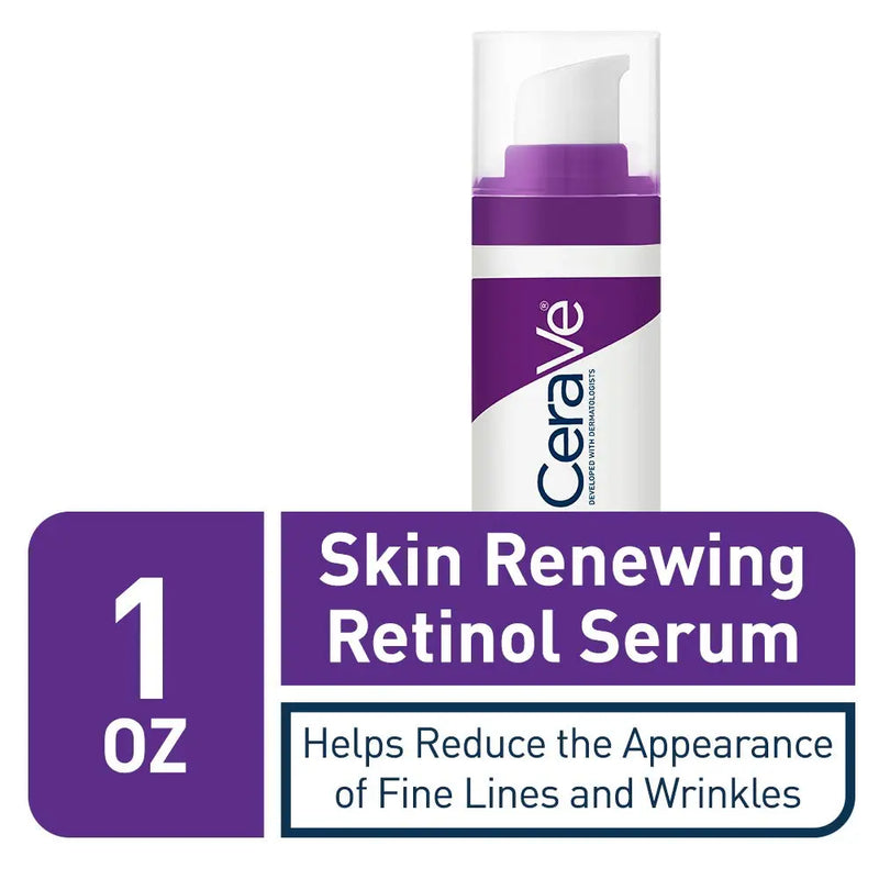 CeraVe Anti Aging Retinol Serum | Cream Serum for Smoothing Fine Lines and Skin Brightening | With Retinol, Hyaluronic Acid, Niacinamide, and Ceramides | 1 Ounce CeraVe