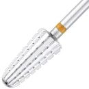 3/32" Two Way Volcano Nail Carbide Bit for Right or Left Handed Drill Machine User - Fastest Safety Remove Acrylic Gel (Double Coarse - 2XC, SILVER) PANA