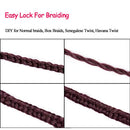 Pre Stretched Braiding Hair Ombre Burgundy Easy Braiding Synthetic Braiding Hair Extension 24 Inch Crochet Braids Hair 8 Packs By Leticia Leticia