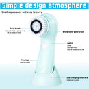 Gackoko Facial Cleansing Brush- Latest advanced cleasing Technology & 3 Brush Heads-USB Rechargeable Electric Rotating Face- IPX6 Waterproof-Advanced Face Spa System for Exfoliating Deep clease (Blue) Gackoko