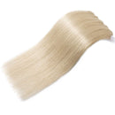 S-noilite Clip in Human Hair Extensions 100% Real Remy Thick True Double Weft Full Head 8 Pieces 18 Clips Straight Silky (22 Inch - 160g,Platinum Blonde (