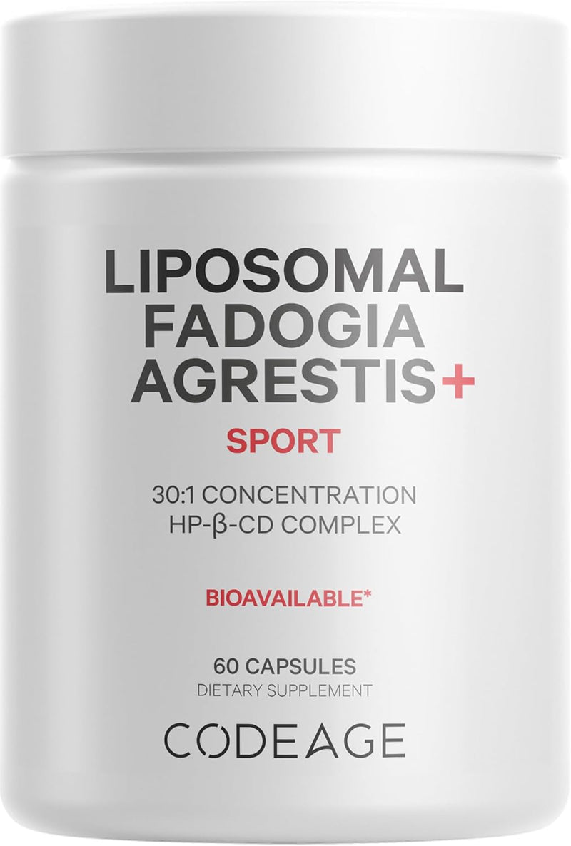 Codeage Liposomal Fadogia Agrestis 600mg Supplement - Fadogia Agrestis 30:1 Extract, Vitamin D3, Zinc, Fenugreek, BioPerine Black Pepper - 2-Month Supply - Liposomal Delivery - Non-GMO, 60 Capsules Infinity Warehouse